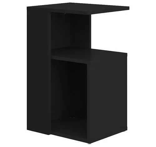 furnicato Beistelltisch Schwarz 36 x 30 x 56 cm mit viel Stauraum (1-St)