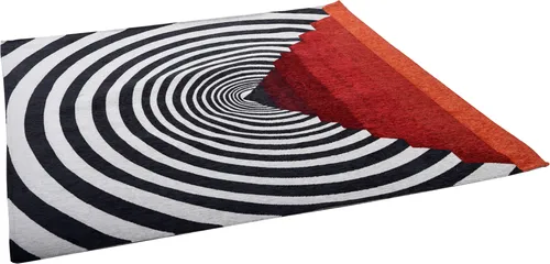Gino Falcone Teppich Cosima-117, modernes geometrisches Design - Teppich mit flachgewebtem, maschinell gewebtem Design, geeignet für Fußbodenheizung und Saugroboter – ideal für stilvolle Wohnräume.