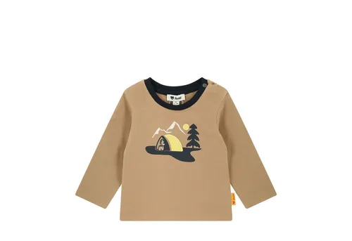 Steiff Baby-Mädchen T-Shirt Langarm, Burro, 86 cm - Sweatshirts für Baby-Jungen mit flauschigem Steiff Teddybärmotiv, perfekt für Abenteuer und pflegeleicht in der Maschine waschbar.