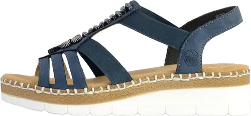 Riemchensandale RIEKER für Damen, Gr. 40, blau in blau von Rieker
