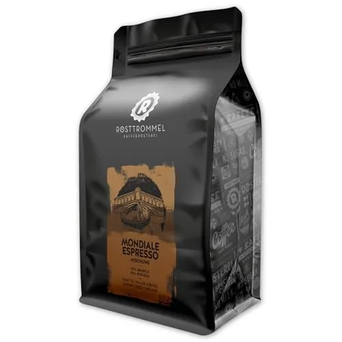 RÖSTTROMMEL Mondiale Espresso, Ganze Kaffee-Bohnen 1kg in beige von ROESTTROMMEL KAFFEERÖSTEREI