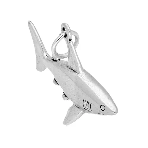 TheCharmWorks Sterling-Silber Hai CharmAnhänger | Sterling Silver Shark Charm