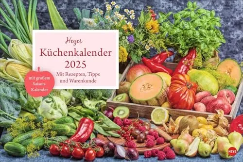 Küchenkalender Broschur XL 2025 - Wandkalender mit tollen Fotos, monatlichen Rezepten und viel Platz für Termine – ideal für die Küche und ein praktischer Begleiter im Alltag.