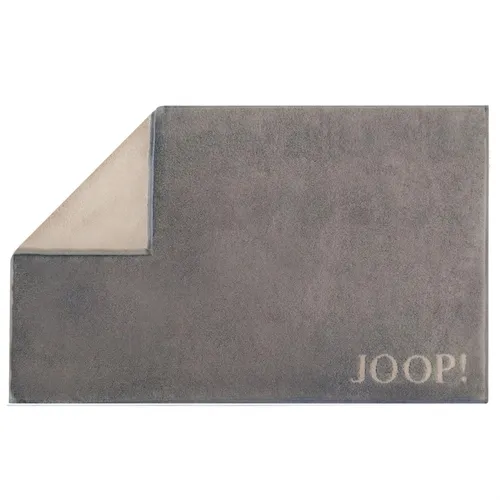 Joop! Badematte Classic Doubleface – Graphit & Beige, 50x80 cm - Hochwertige Badmatte aus reiner Baumwolle, beidseitig verwendbar und für Fußbodenheizung geeignet. Exklusives Design für stilvolle Badezimmer.