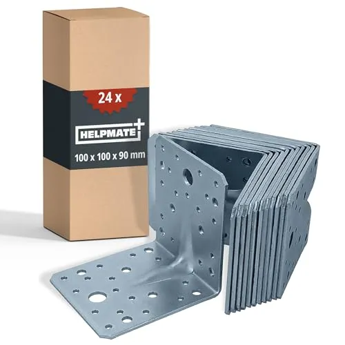 Lochplattenwinkel 12 Stück 100x100x90 mm von HELPMATE