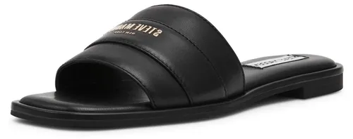 STEVE MADDEN Pantoletten aus Leder in Schwarz (42 EU) - Moderne Pantoletten aus hochwertigem Leder für einen lässigen Look. Mit bequemem Blockabsatz und offener Schuhspitze ideal für entspannte Tage.