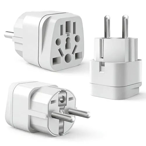Stück Stecker Adapter, US to EU Adapter, UK to EU Adapter, Adapter China Deutschland Stecker, Universal Adapter für USA, UK, Schweiz, Deutschland, China, usw 3
