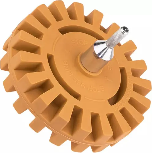 STIX Gummischeibe gerillt, hart, zur Kleberentfernung, inkl. Adapter