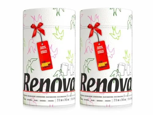 Rollen Renova Maxi Rolle Frühlingsmotive - Küchenpapier - Küchenrolle - Haushaltstücher - Papiertücher - bedruckt Frühling - 1 Rolle = 3 Standard Rollen - 120 Blätter 2