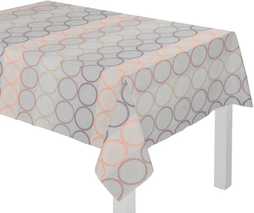 Wirth Tischdecke ZIRBELLO - Lila/Rosa, 85 cm x 85 cm - Tischdecken in eckiger Form, gemustert und aus pflegeleichtem Baumwolle-Polyester-Mix, ideal für stilvolle Tischdekorationen bei besonderen Anlässen.