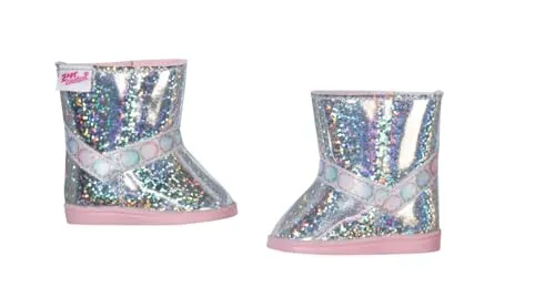 BABY born Winterstiefel niedrig, Puppenstiefel in Silber für 43 cm Puppen, 831793 Zapf Creation