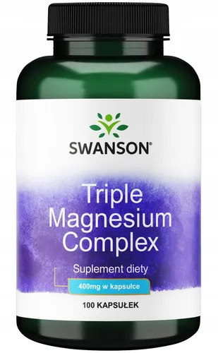 SWANSON Magnesium Dreifach-Magnesiumkomplex 400 mg 100 Kapseln KNOCHEN Muskeln