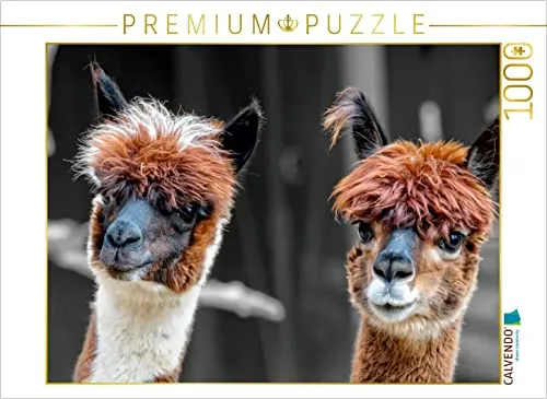 CALVENDO Puzzle Alpaka Gesichter 1000 Teile - Klassisches Puzzle mit 1000 Teilen, ideal für Tierliebhaber und entspannende Stunden. Entdecken Sie die charmanten Gesichter der Alpakas von Fotokünstler Peter Roder.