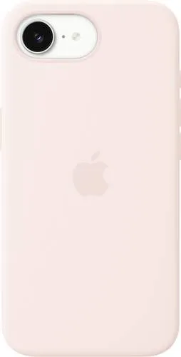APPLE Silikon Case mit MagSafe für iPhone 17e – Hellrosa - Schütze dein iPhone 17e stilvoll mit diesem Silikon Case von Apple. Das Case aus recyceltem Material bietet sanften Halt und perfekten Sitz für kabelloses Laden.