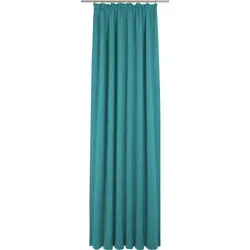 Adam Vorhang Uni Collection (1 St), Kräuselband, blickdicht, aus 100% Bio-Baumwolle, Vorhang nach Wunschmaß blau 145 cm x 175 cm