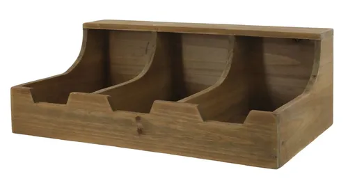Chic Antique Wandregal mit 3 Fächern - Praktisches Sortierregal aus Holz - Praktisches Sortierregal mit 3 Fächern, ideal für jeden Wohnraum. Maße: H 15 cm x L 43 cm x B 26 cm. Aus robustem Holz in braun-antiker Optik. Perfekt für die stilvolle Aufbewahrung.