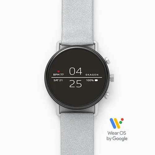 Smartwatch Herren SKAGEN FALSTER 2 SKT5106 Leder Grau Touchscreen