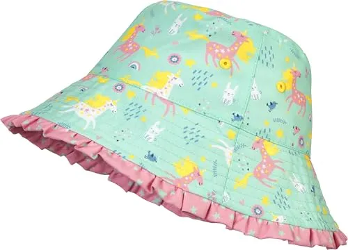 Playshoes Mädchen Uv-schutz Sonnenhut Bademütze Kopfbedeckung, Einhorn, 53 EU