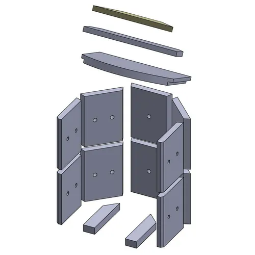 Heizgasumlenkplatte oben 352 x 91 x 20 mm (Vermiculite) passend für Fireplace...