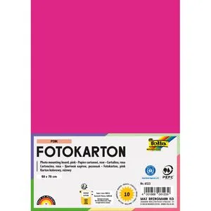 Folia Fotokarton 6123, 50 x 70 cm, pink, 300g/m², 10 Blatt in pink von folia