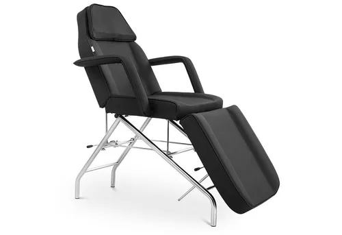 physa Kosmetikliege Matera Black - 183 x 60 cm, 150 kg - Massageliege mit verstellbarem Rücken- und Fußteil, ideal für Kosmetik- und Wellnessanwendungen. Robuste Konstruktion und schmutzabweisendes Kunstleder sorgen für Komfort und Hygiene.