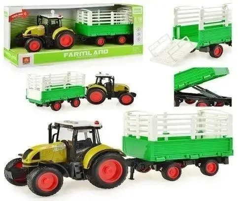 Fahrzeugspielzeug Traktor mit Anhänger