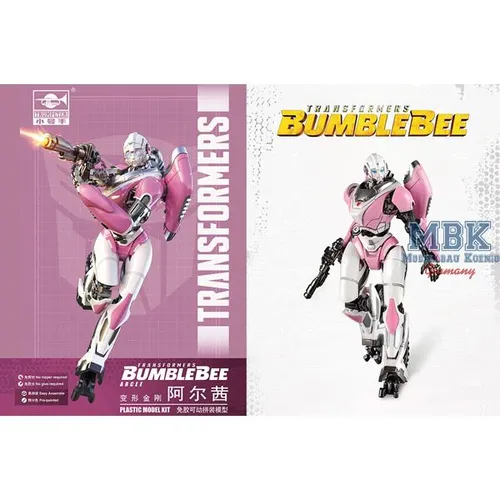 Hobby Boss Trumpeter 03128 Arcee SK04 Smart Kit - Action Figure Robot - Roboter-Modellbausätze: Vorbemalter und einfach zu montierender Modellbausatz mit 28 Artikulationspunkten für kreative Bauprojekte.