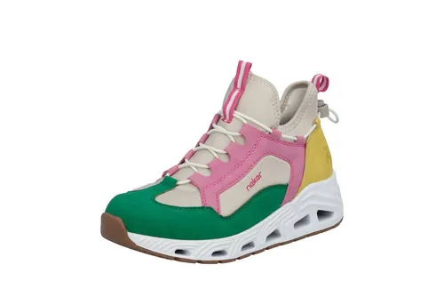 Rieker Schlupf- und Reißverschlußstiefelette N5254-92 - Grün - 43 - Modischer Damen-Sneaker von Rieker, der Stil und Komfort vereint. Das leichte Obermaterial und die gepolsterte Innensohle bieten ein angenehmes Tragegefühl für Alltag und Freizeit.