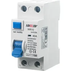 FI-Schalter Fehlerstromschutzschalter RCD Typ B 2-polig 40A Wallbox E-Auto Allstromsensitiv 30mA