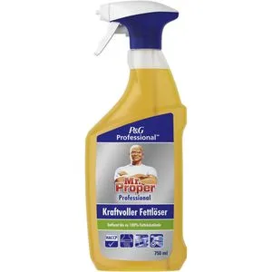 Meister-Proper Fettlöser Professional 750ml - Haushaltsreinigungsmittel für starke Fettentfernung, entfernt bis zu 100% Fettrückstände und ist HACCP konform, ideal für Gastronomie und Küchen.