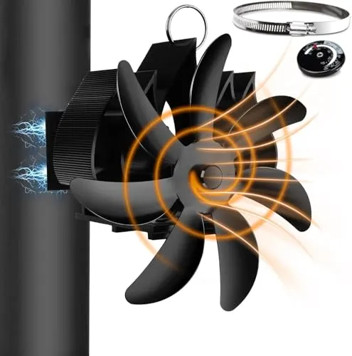 Magnetischer Kaminventilator mit 7 Blättern – Effizient und leise