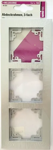 Abdeckrahmen 3-fach silber Serie Melbourne Unitec 46054 R3IU904