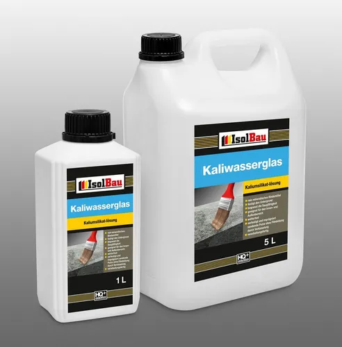 None Grundierfarbe Isolbau Kaliwasserglas 28/30° - 1 Liter Wetterfest für Innen, Ideal als Untergrund für alle Silikatfarben, verarbeitungsfertig