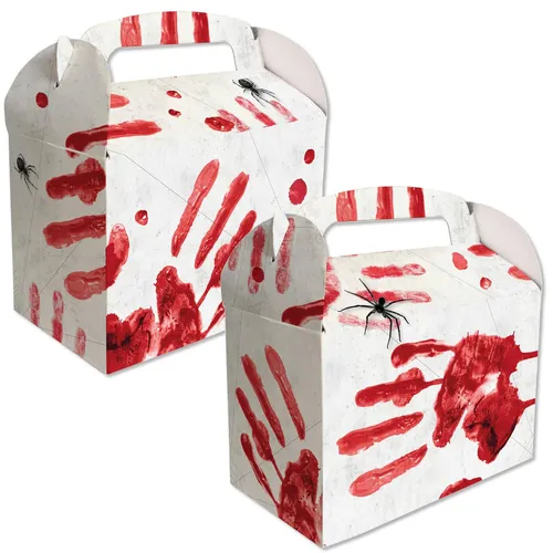 Geschenkboxen BLUTIGE HAND für Mitgebsel Halloween Mottoparty Kindergeburtstag 8
