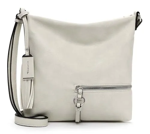 Tamaris Umhängetasche TAS Nele (1-tlg) in ecru 320 - Modische Umhängetasche aus synthetischem Material mit Echtleder-Optik, ideal für den täglichen Gebrauch und ausgestattet mit einem verstellbaren Schulterriemen.