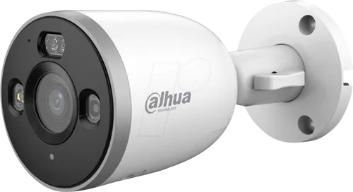 Dahua Überwachungskamera Bullet D1 5 MP WLAN (WiFi-6) - Überwachungskamera mit 5 MP Auflösung, KI-gestützter Personenerkennung und Abwehrfunktion durch Lichtsignal und Alarmsirene für maximale Sicherheit.