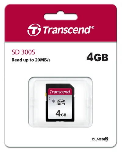 Transcend SDHC Karte 4GB Speicherkarte 300S Class 10 TS4GSDC300S 4 GB neu OVP