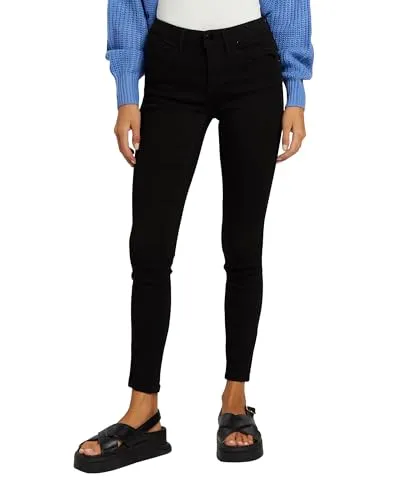 ONLY Womens Black Jeans Stretch - Skinny Fit - Stylische Jeans im Skinny Fit mit Reißverschlusstaschen und mittlerer Taille, perfekt für einen modernen Look.