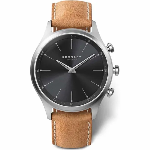 Kronaby Sekel 41mm Steel Black Dial Connected Watch