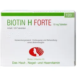 Biotin H forte Tabletten - 10 mg Biotin pro Tablette, zur effektiven Vorbeugung und Behandlung von Biotin-Mangel