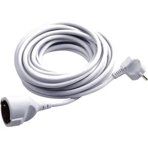 Meister Verlängerungskabel 7432910, für innen, Schutzkontakt, Kabeltyp H05VV-F aus Kunststoff, weiß, 10 m