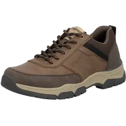 Rieker Sneaker Schnürschuh, Outdoorschuh mit Schaftrandpolsterung - Wanderschuhe für Herren in Größe 42, aus hochwertigem Lederimitat, ideal für Outdoor-Aktivitäten mit komfortabler Schaftrandpolsterung und herausnehmbarer Innensohle.