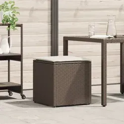 vidaXL Außenlagerbox Braun und Creme Rattan - Mittelgroße Lagerbox für Outdoor-Zubehör, UV-beständig und mit modernem Design – ideal für Balkon und Terrasse, schützt deine Gartenwerkzeuge und Kissen vor Wettereinflüssen.