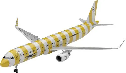 Revell Condor Airbus A321-200 Modellbausatz - Modellbausatz des Condor Airbus A321-200, ideal für Flugzeugliebhaber und Modellbauer, mit detaillierten Teilen für ein realistisches Flugzeugmodell.