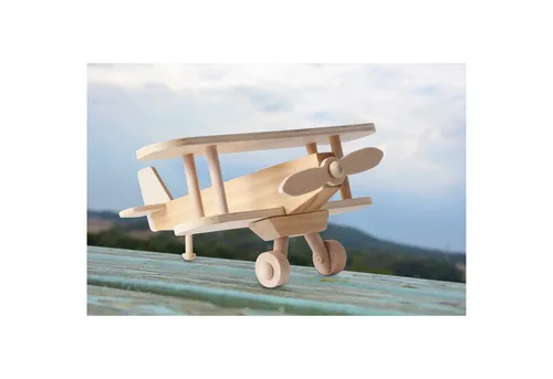 EDUPLAY Experimentierkasten Bausatz Doppeldecker, Holz
