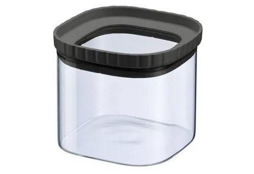WESTMARK Vorratsdose Glasdose mit Silikondeckel, mit Deckel, eckig, stapelbar – 655 ml, Borosilikatglas, Silikon