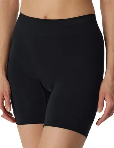 Schiesser Damen Longshort Radlerhose nahtlos-Classic Seamless - Funktionsunterwäsche ohne störende Seitennähte für hohen Tragekomfort, ideal zum Bedecken von Po, Bauch und Oberschenkeln mit bequemen Bund in Rippenoptik.