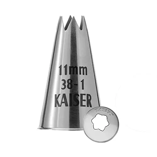 Original Kaiser Sterntülle 11 mm, Spritztülle, Edelstahl rostfrei, falz- und randfrei, Silber