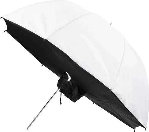 Walimex Pro Schirmsoftbox Durchlicht 109 cm - Studioschirme für weiche, gleichmäßige Ausleuchtung in der Porträt- und Produktfotografie. Hochwertige Verarbeitung mit verstärktem Stielende aus Metall für Langlebigkeit.