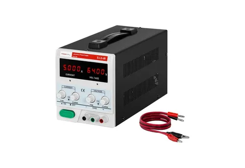 Stamos Welding Group Labornetzgerät S-LS-81 - Labor-Netzteil mit 0-64 V und 0-5 A DC, ideal für präzise Gleichstromversorgung in Laboren und Industrie, mit großem LED-Display und intelligentem Überhitzungsschutz.
